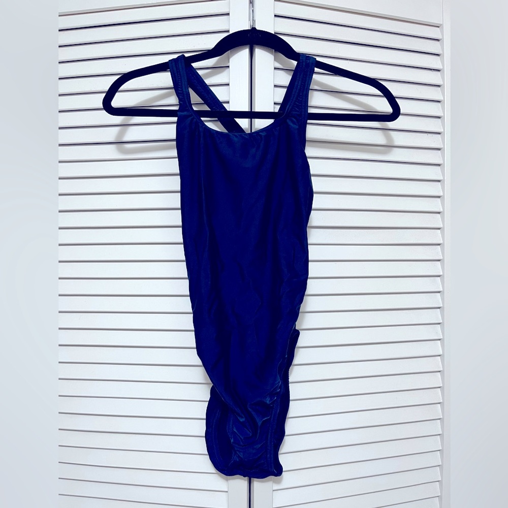 NEW Speedo Navy Competitive One-Piece Racerback Swimsuit Size 10/36